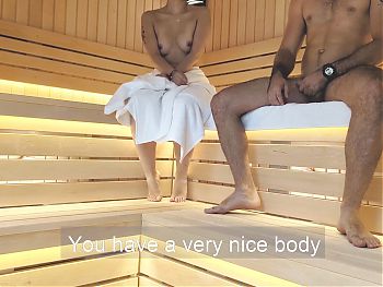 Hot Asian fucked in a sauna by a stranger, cheating on her husband